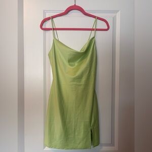 Dani Cowl Neck Satin Dress